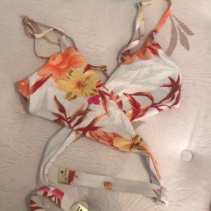 A wrap around bikini top